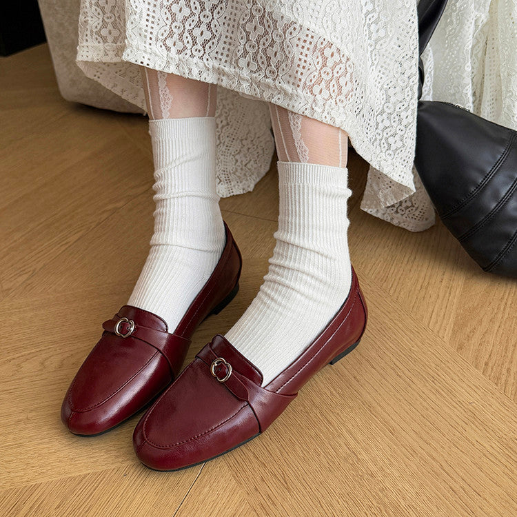 Karin Luna In Stock Spot Goods Basic Versatile British Style Single Shoes