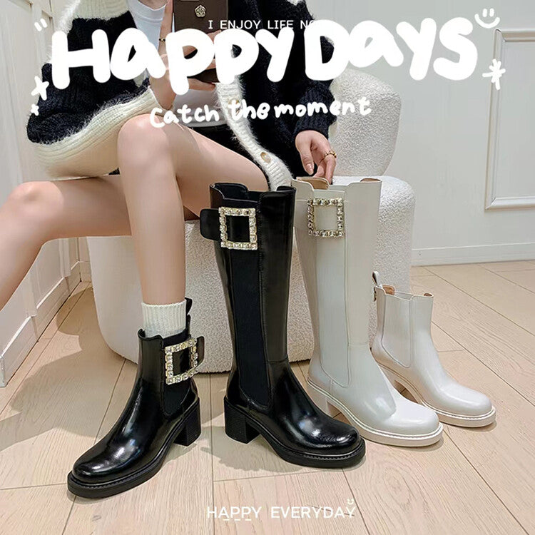 Karin Luna Bestseller Spot Goods Exquisiteness round Head Elastic Long Boots