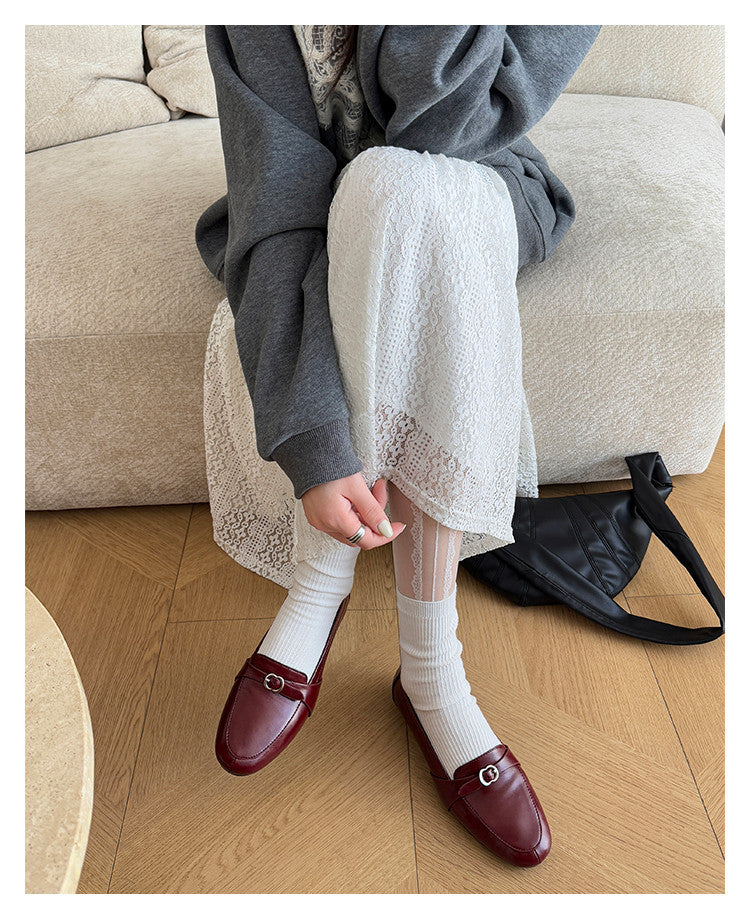 Karin Luna In Stock Spot Goods Basic Versatile British Style Single Shoes