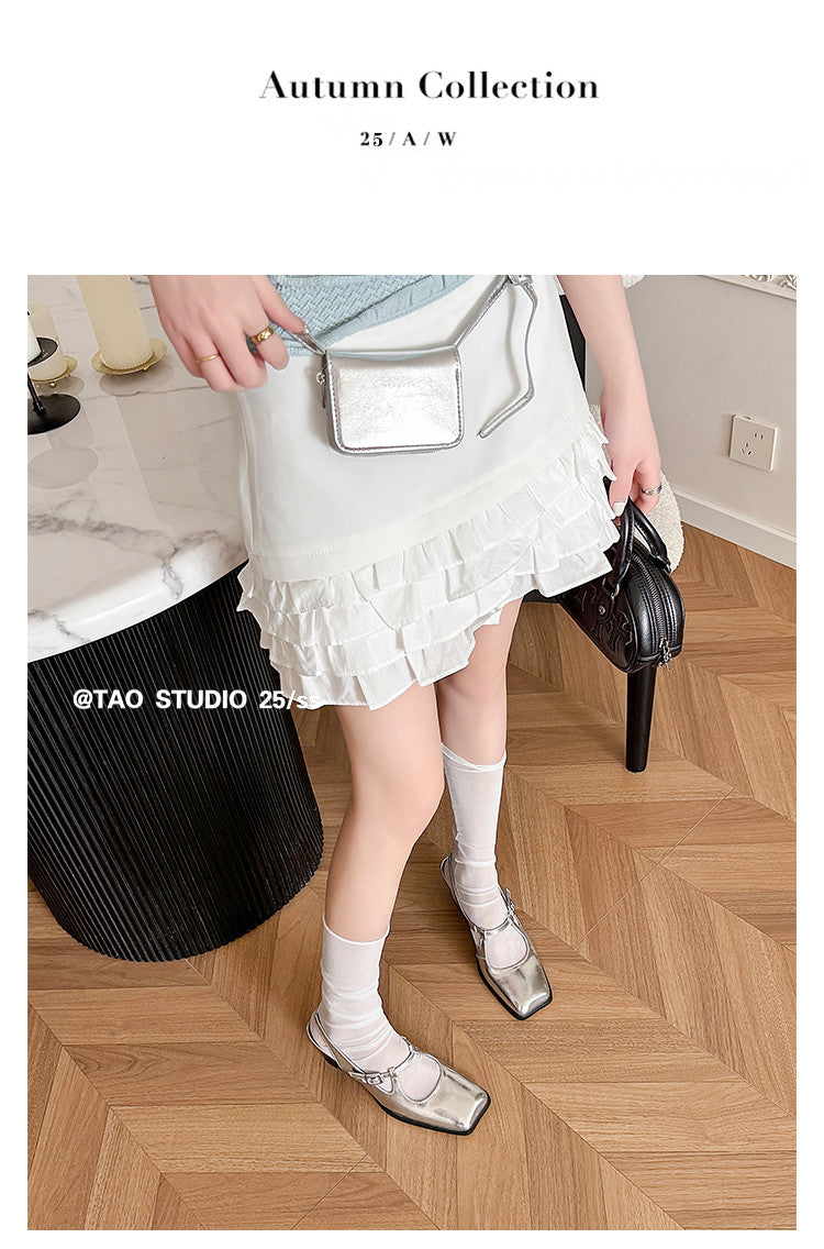 Karin Luna In Stock In Stock  Unique European and American Style Square-Toed Chunky Heel Closed-Toe Sandals