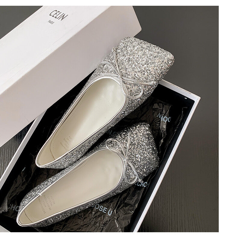 Karin Luna In Stock Spot Goods  Hurry up and grab this hot item!！Square-Toed Flat Granny Shoes