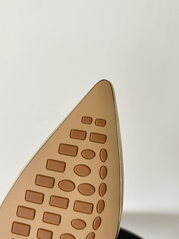 Karin Luna In Stock Spot Goods  Pointed Toe Irregular Heel Elegant Retro Strap Slippers