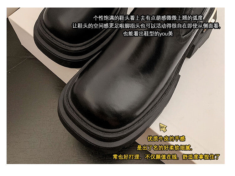 Karin Luna da Brand Series~Rear Metal Decoration Thick Sole Stretch Boots