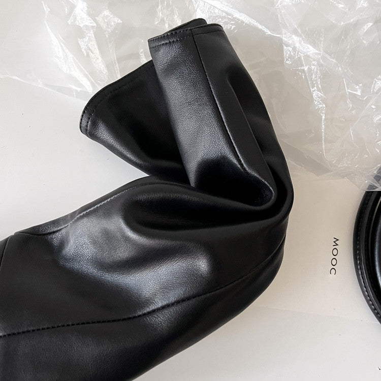 Karin Luna Elegant Style Slanted Inner Height-Increasing Long Boots