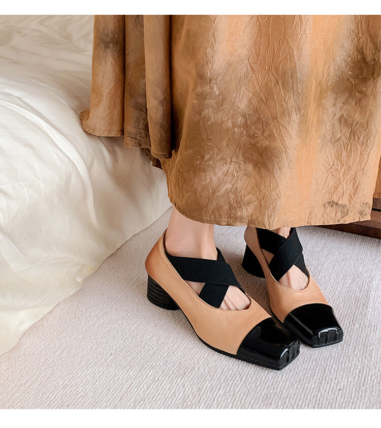 Karin Luna In Stock  Spot Goods  Lost in a Flash~Full Grain Leather Inside and Out Pig Nose Style Mainly Recommended Popular Ballet Shoes