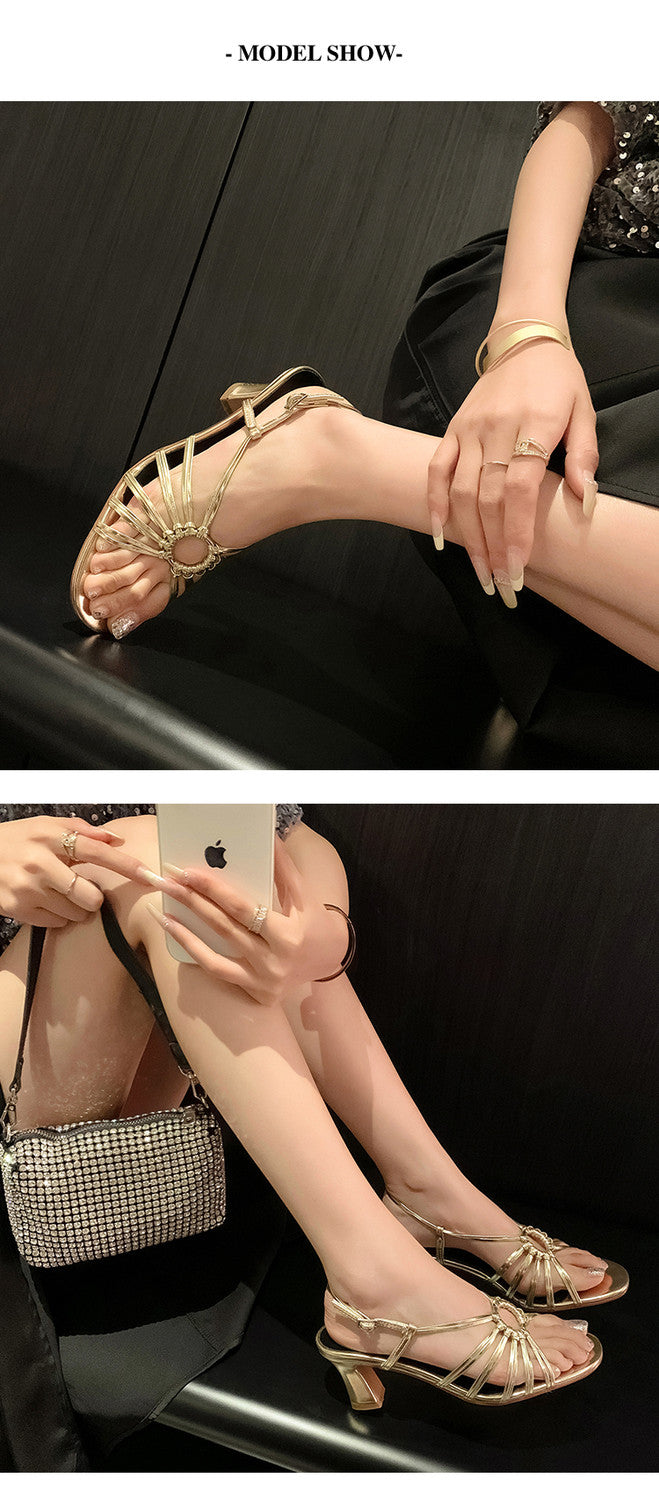 Karin Luna In Stock In Stock  Always in stock Classic French Style Open Toe High Heel Sandals