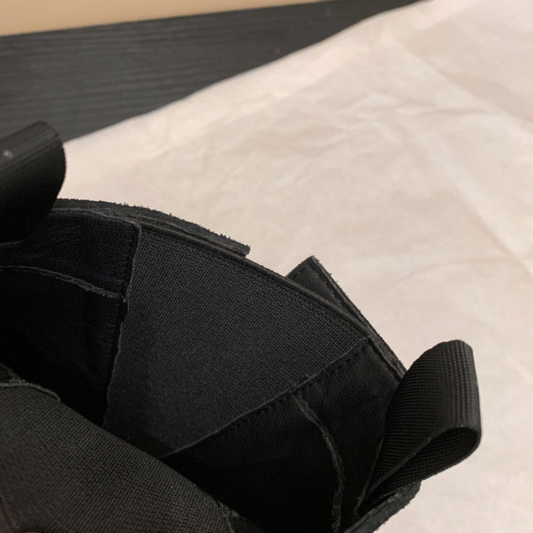 Karin Luna Design Edition Square Toe Hidden Heel Ankle Boots