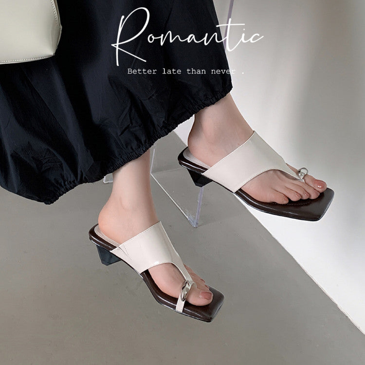 Karin Luna In Stock  Spot Goods   Casual Style Square Toe Slip-On Super Comfortable Slippers