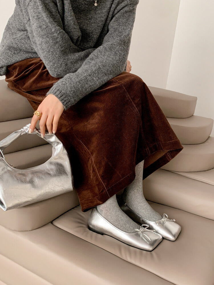 Karin Luna In Stock Spot Goods  Hurry up and grab this hot item!！Square-Toed Flat Granny Shoes