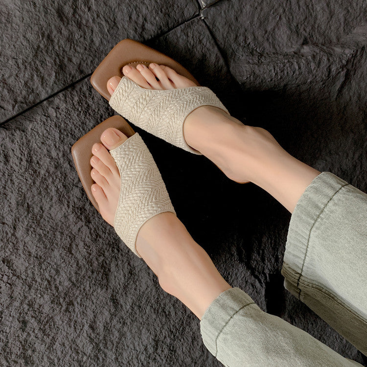 Karin Luna Bestseller  Popular  Data Hot-Selling Toe-Clip Straw Vacation Style Slippers