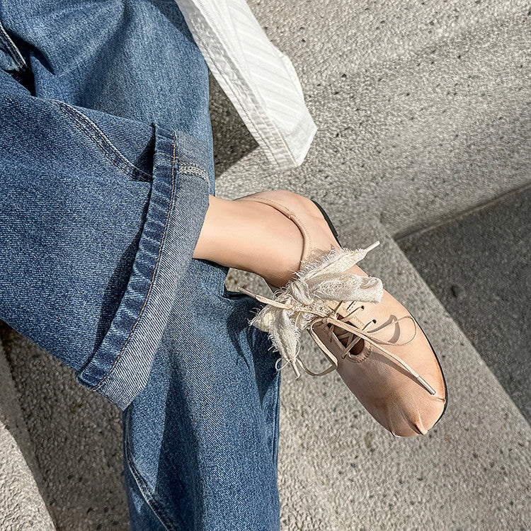Karin Luna In Stock In Stock  Xiaohongshu Hot Sale Full Leather Round Toe Deep Mouth Single Shoes