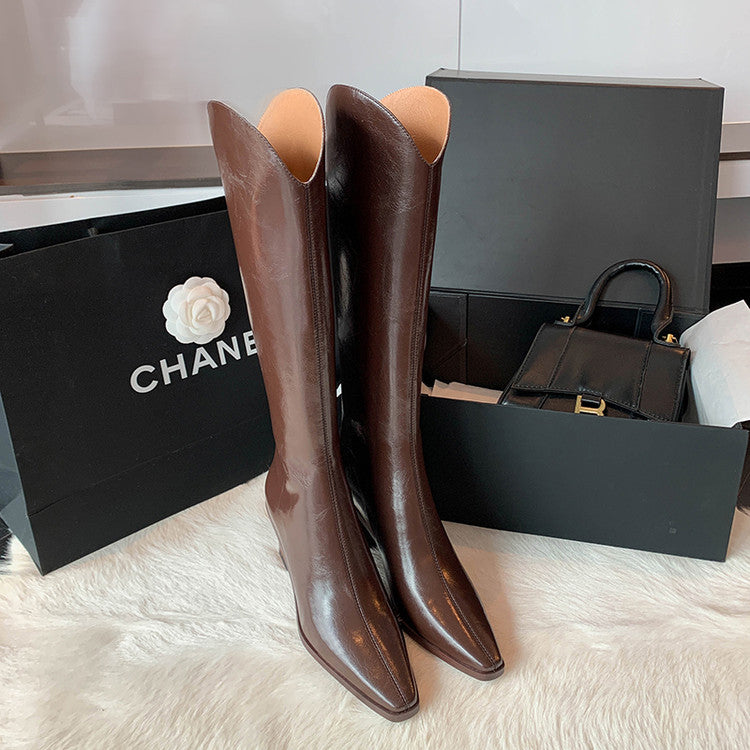 Karin Luna In Stock  Temperament Style v High Heel Long Boots