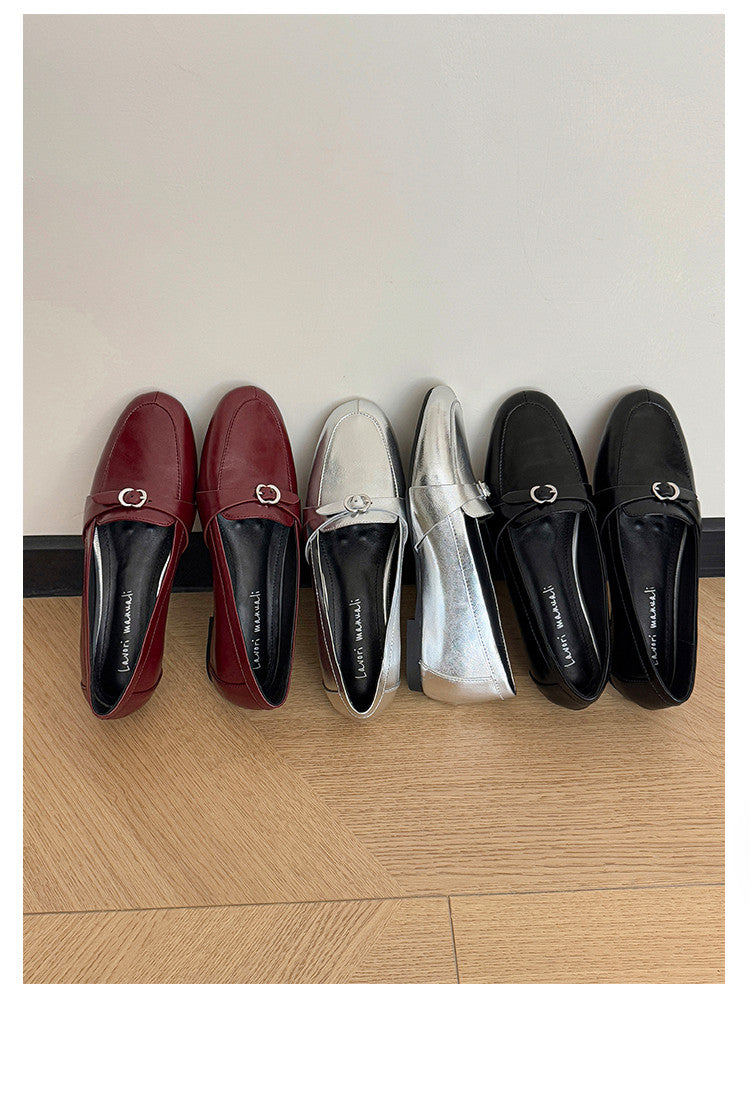 Karin Luna In Stock Spot Goods Basic Versatile British Style Single Shoes