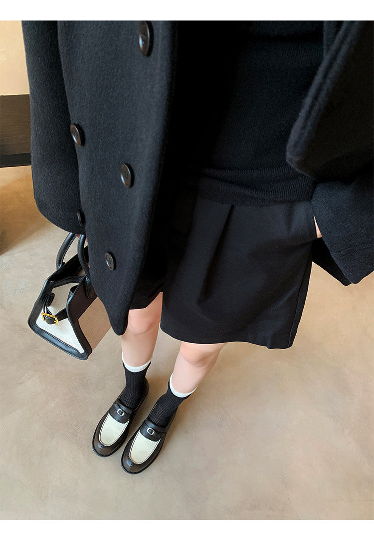 Karin Luna Casual Shoes Series~  In stock Classic color-blocking British style deep-mouth single shoes