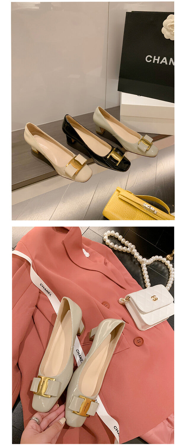 Karin Luna In Stock Spot Goods Classic Bestseller Ferragamo Full Leather Inside and Out Commuting Four Seasons Can Be Worn！