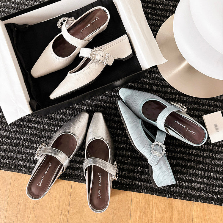 Karin Luna In Stock Spot Goods Full Layer Rhinestone Exquisite Closed-Toe Slippers