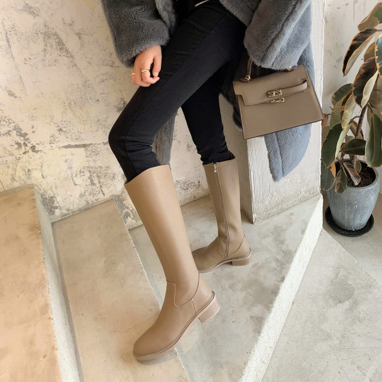 Karin Luna Internet Celebrity Photo  Best-selling in stock Full Leather Basic Long Boots  Winter Essential Combat Boots