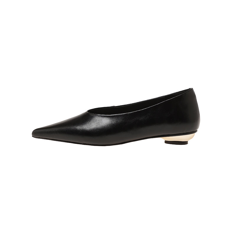 Karin Luna In Stock Spot Goods Classic three-color pointed toe metal heel shoes