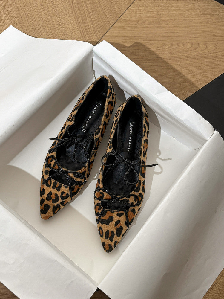 Karin Luna In Stock Spot Goods  Hot-selling Element Bowknot Square Toe Pointed Toe Single Shoes