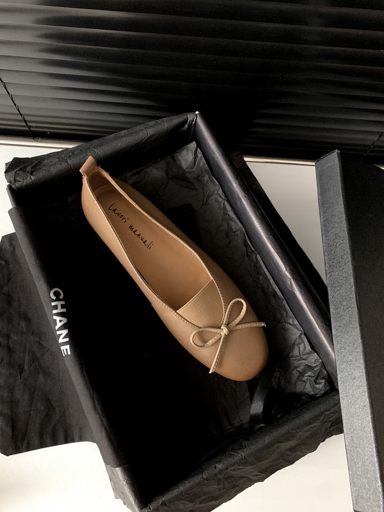 Karin Luna Full Layer Inside and Out~Basic Versatile Bow Hidden Heel Shoes