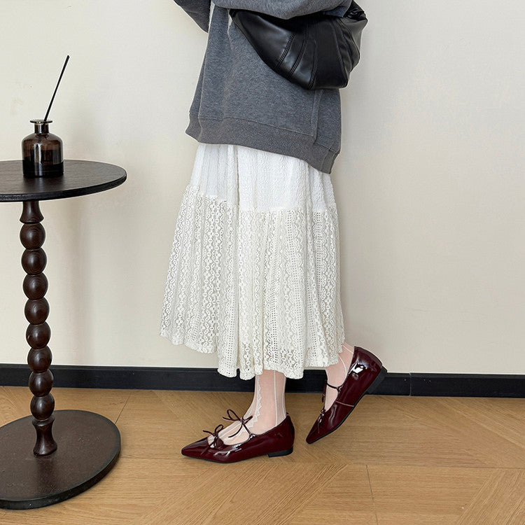 Karin Luna In Stock Spot Goods  Hot-selling Element Bowknot Square Toe Pointed Toe Single Shoes