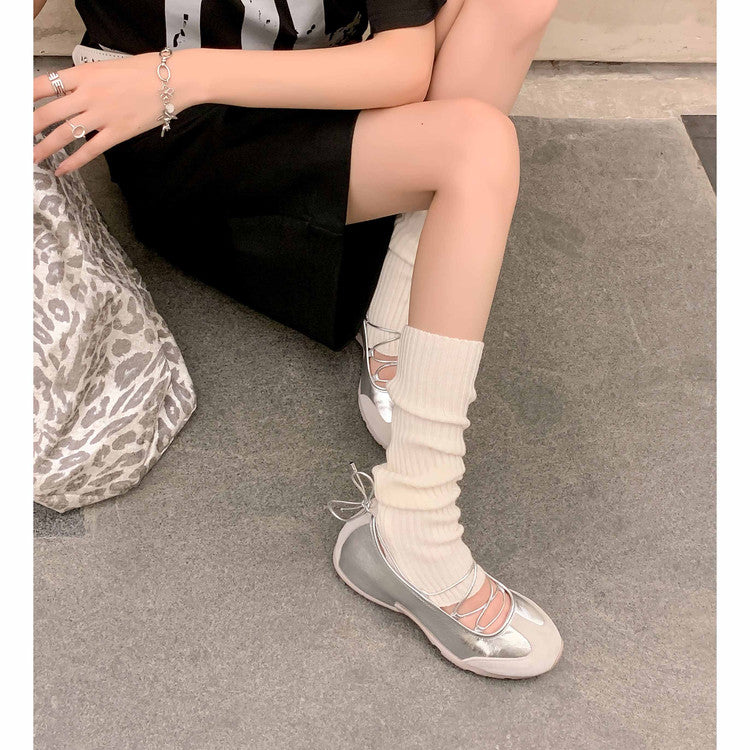 Karin Luna Basic Versatile British Style Casual Lace-up Flats