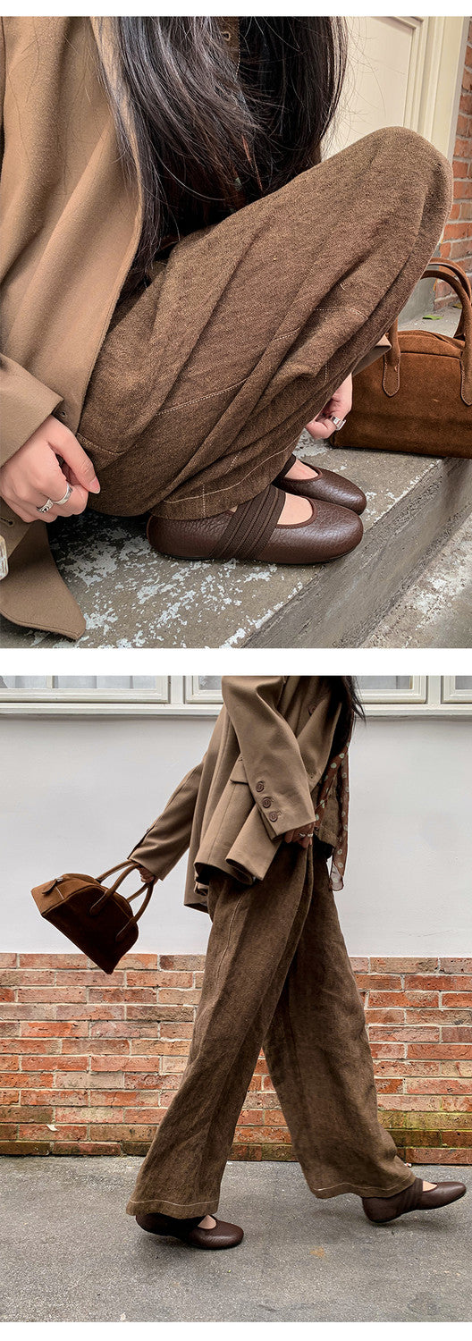Karin Luna Full Layer Inside and Out~Basic Versatile Hidden Heel Granny Flats