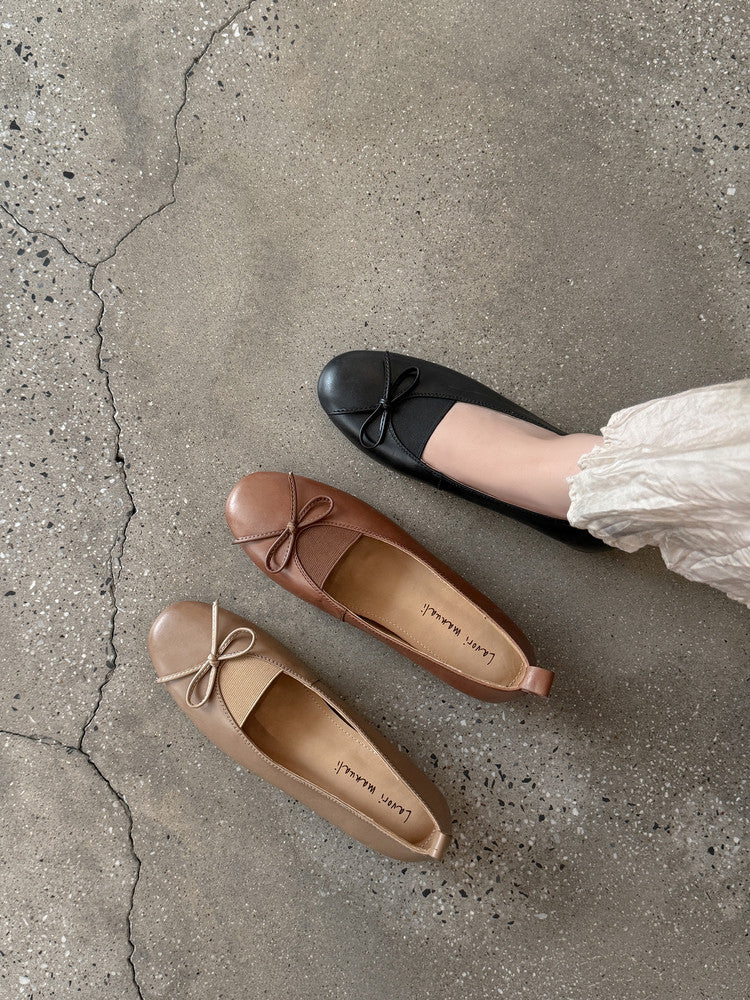 Karin Luna Full Layer Inside and Out~Basic Versatile Bow Hidden Heel Shoes