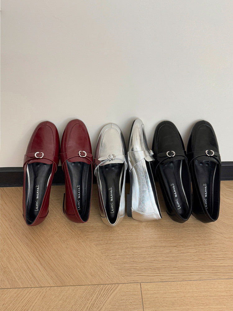 Karin Luna In Stock Spot Goods Basic Versatile British Style Single Shoes
