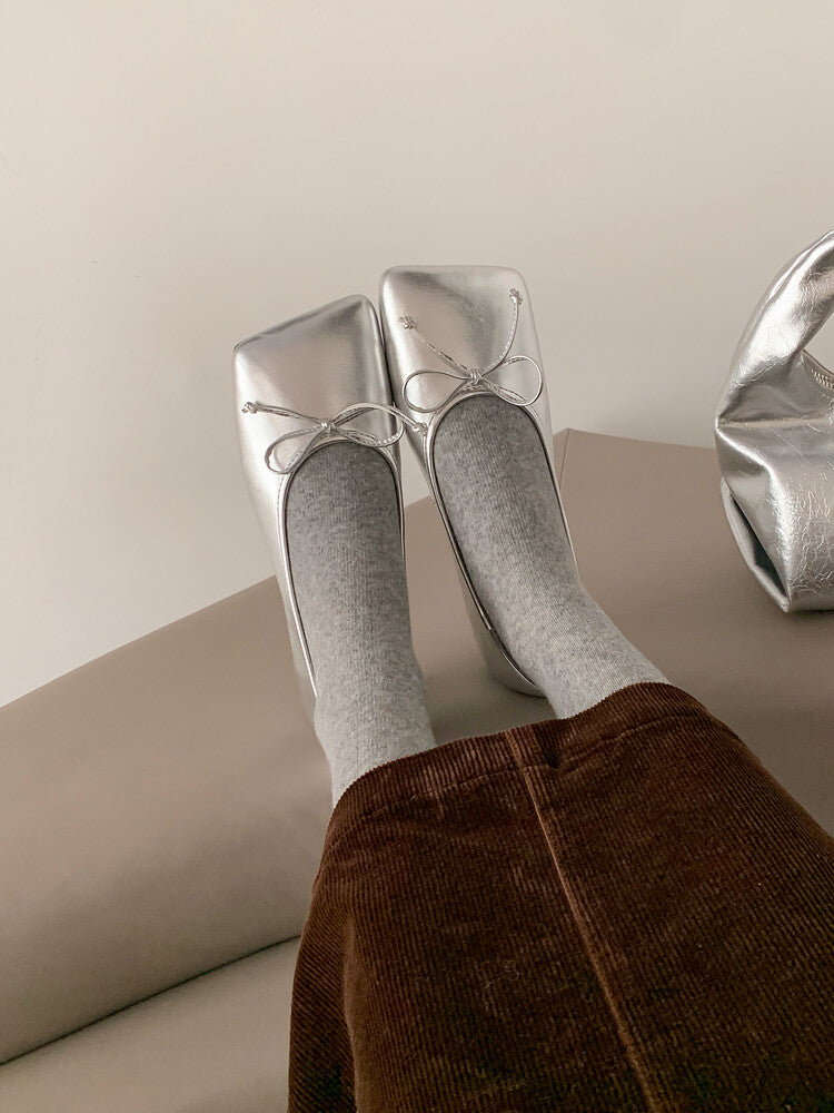 Karin Luna In Stock Spot Goods  Hurry up and grab this hot item!！Square-Toed Flat Granny Shoes
