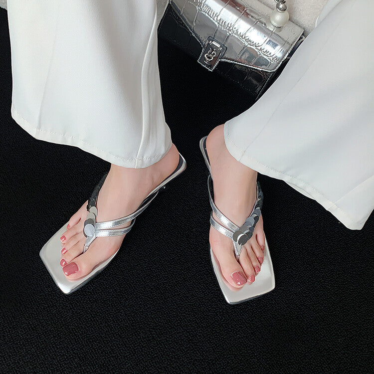 Karin Luna Exquisite Daughter~t Footrest with Rhinestones for a Sofa-like Feel  Sequin Flip-Flops