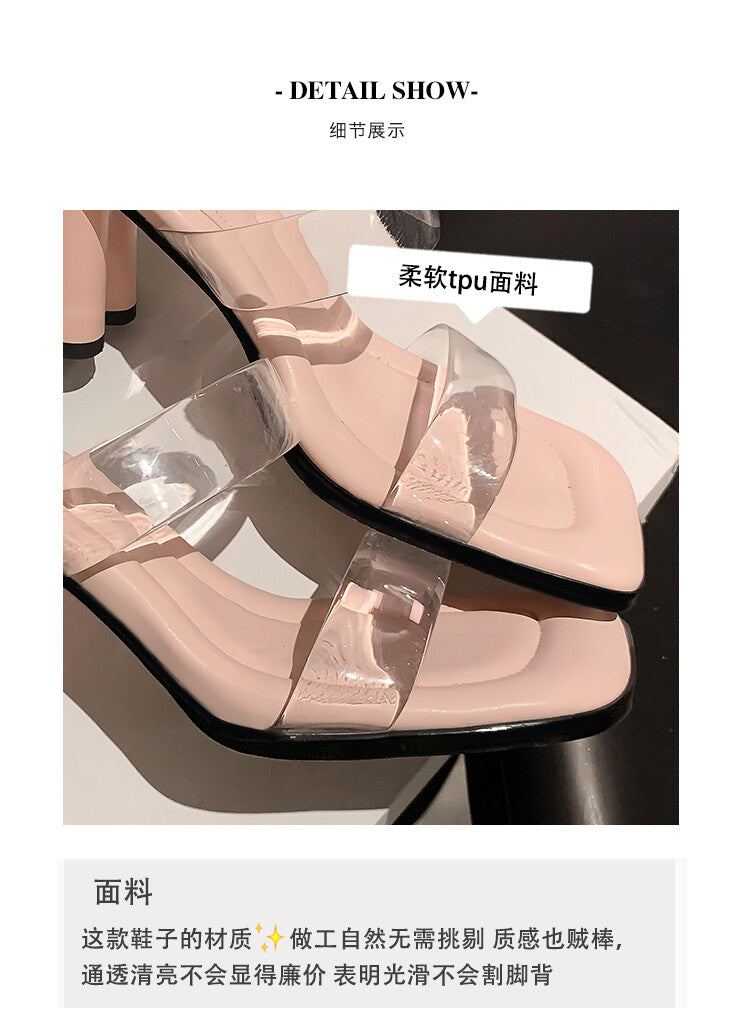Karin Luna Cinderella's Crystal Shoes~Spot Goods Spot Goods  Increase height without tiring the feet Super Soft Sofa Transparent Slippers