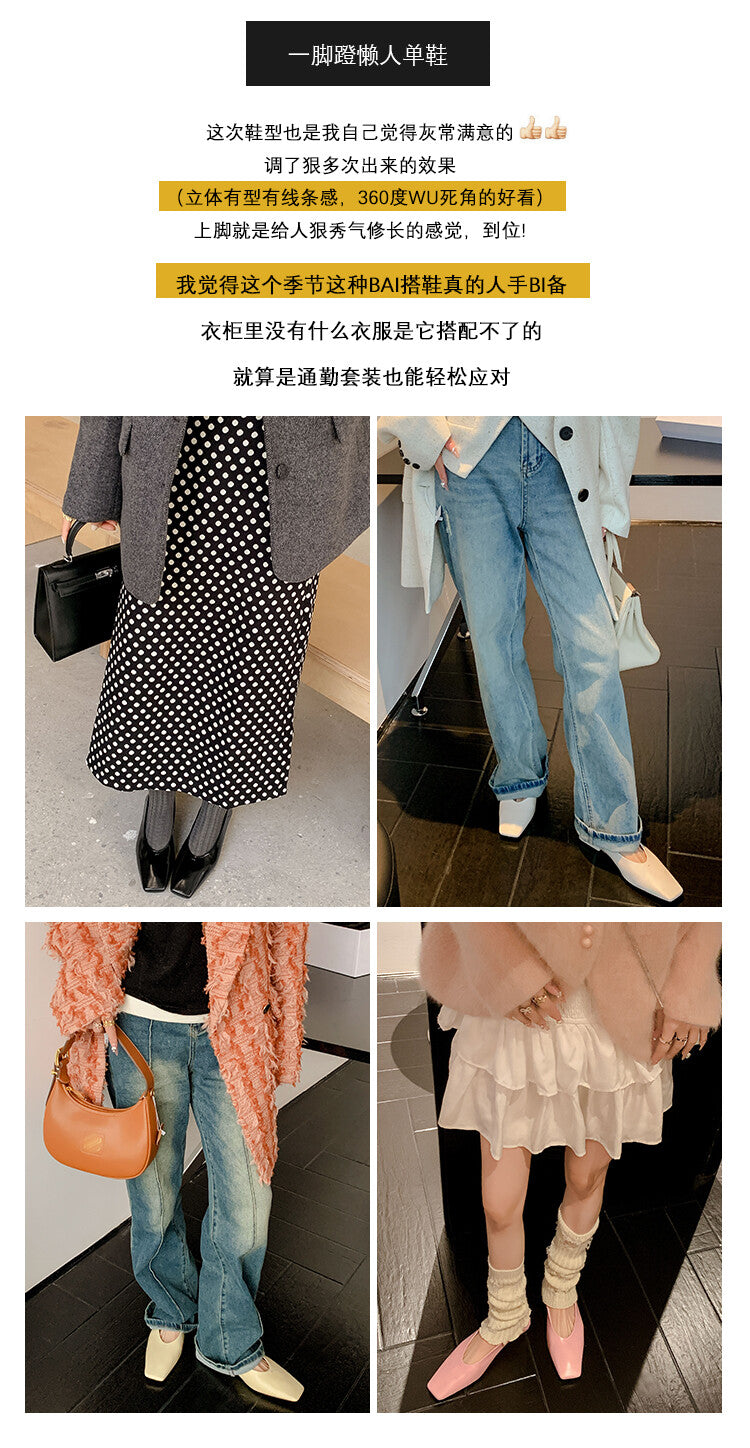 Karin Luna has prepared stock  Full leather inside and out  Top Layer Horse Oil Cowhide Shallow Mouth Nursing Mary Jane Shoes