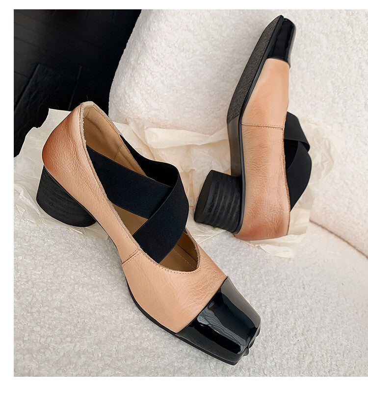 Karin Luna In Stock  Spot Goods  Lost in a Flash~Full Grain Leather Inside and Out Pig Nose Style Mainly Recommended Popular Ballet Shoes