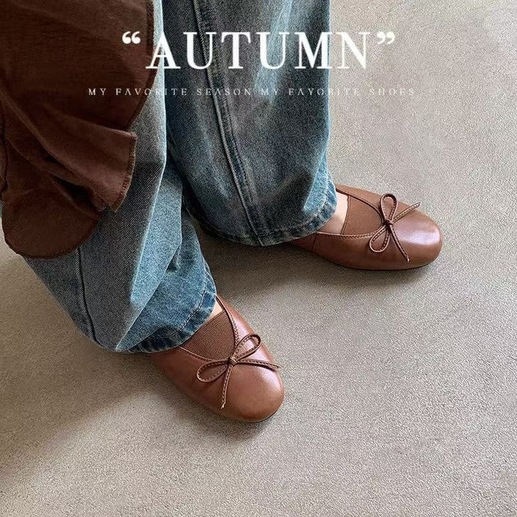 Karin Luna Full Layer Inside and Out~Basic Versatile Bow Hidden Heel Shoes