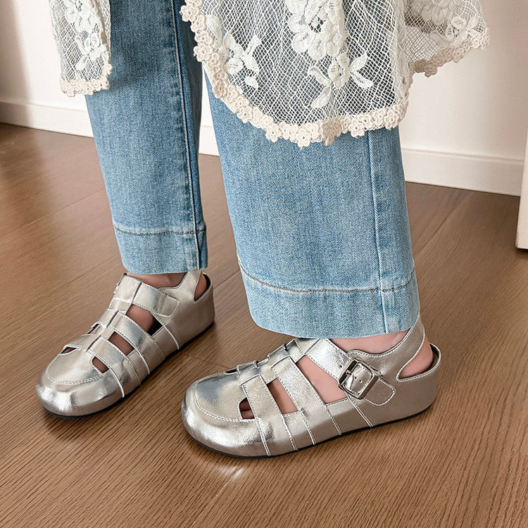 Karin Luna Full Layer Inside and Out~Basic Versatile Perforated Round Toe Birkenstock Shoes