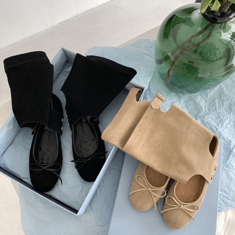 Karin Luna In Stock  Summer  Popular  Detachable Two-Way Vintage Mary Jane Plus Tube Long Boots