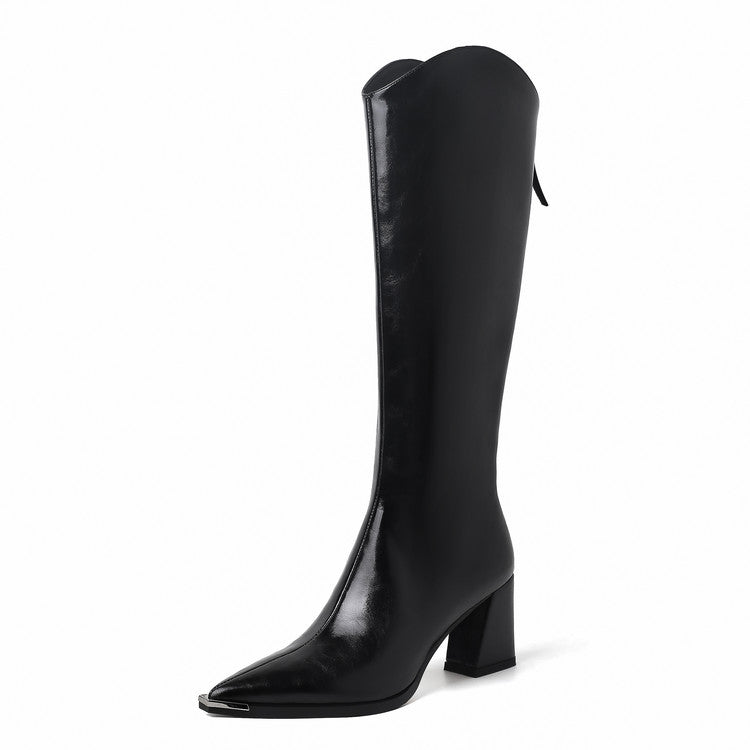Karin Luna In Stock In-stock Pointed Toe Elegant High Heels v Slimming Effect Long Boots