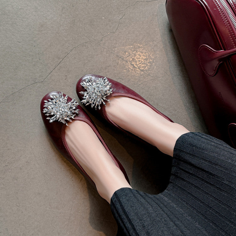 Karin Luna Full Leather Inside and Out~Gorgeous Fireworks Flat Granny Shoes