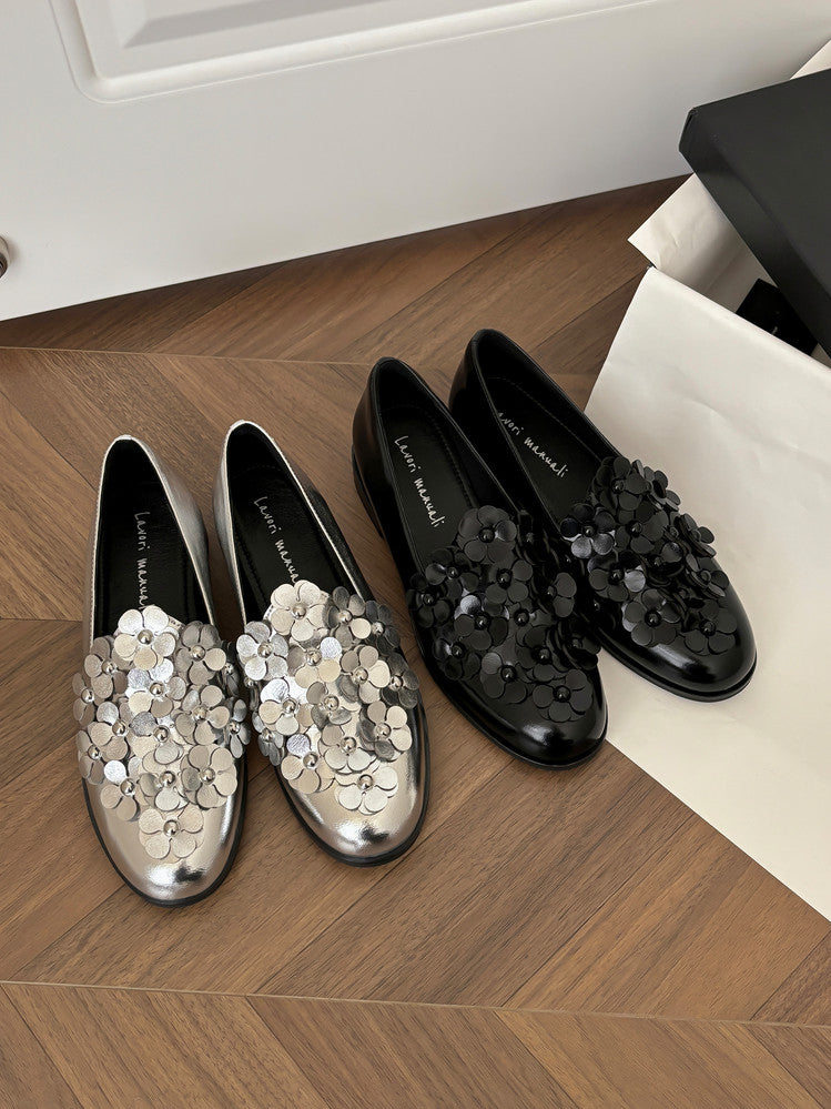 Karin Luna Casual Shoes Series~  Spot Goods In Stock Floral British Style Deep Mouth Single Shoes