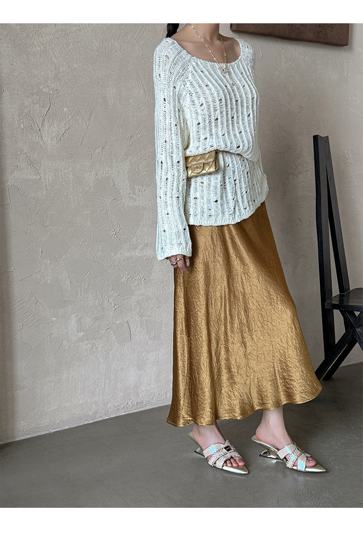 Karin Luna Fish Skin Series~Minimalist Pointed Toe Hot-Selling Unique Heel Slippers