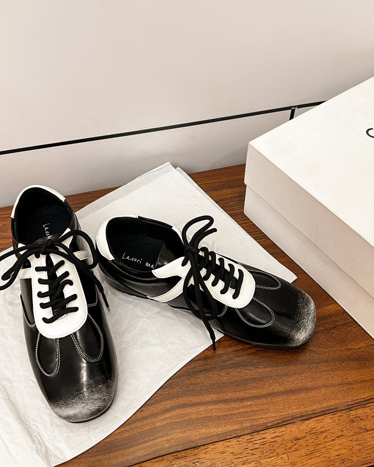 Karin Luna Casual Shoes Series~ Spot Goods Spot Goods Hot-selling Lace-up Hidden Heel Deep Mouth Single Shoes