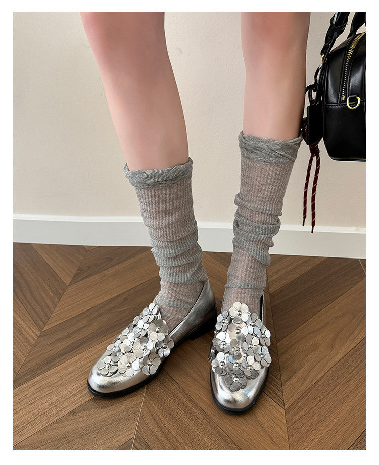 Karin Luna Casual Shoes Series~  Spot Goods In Stock Floral British Style Deep Mouth Single Shoes