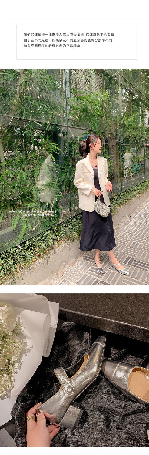 Karin Luna Bestseller Available for sale all seasons Mary Jane with built-in data Full Leather Single Shoes Go ahead with confidence