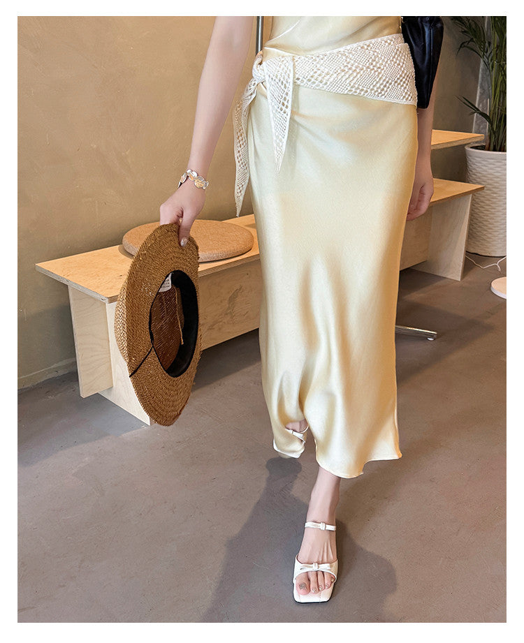 Karin Luna Hot Item Hot Item Self-Flow Square-Toe Irregular Heel Slippers