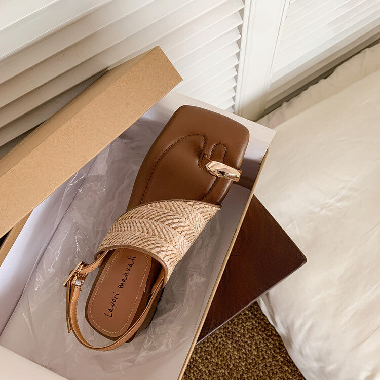 Karin Luna Hot Item Hot Item Spot Goods Featured Bestsellers Holiday Style Woven Sofa Sandals