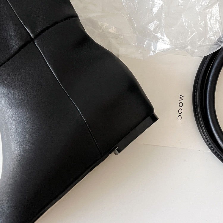 Karin Luna Elegant Style Slanted Inner Height-Increasing Long Boots