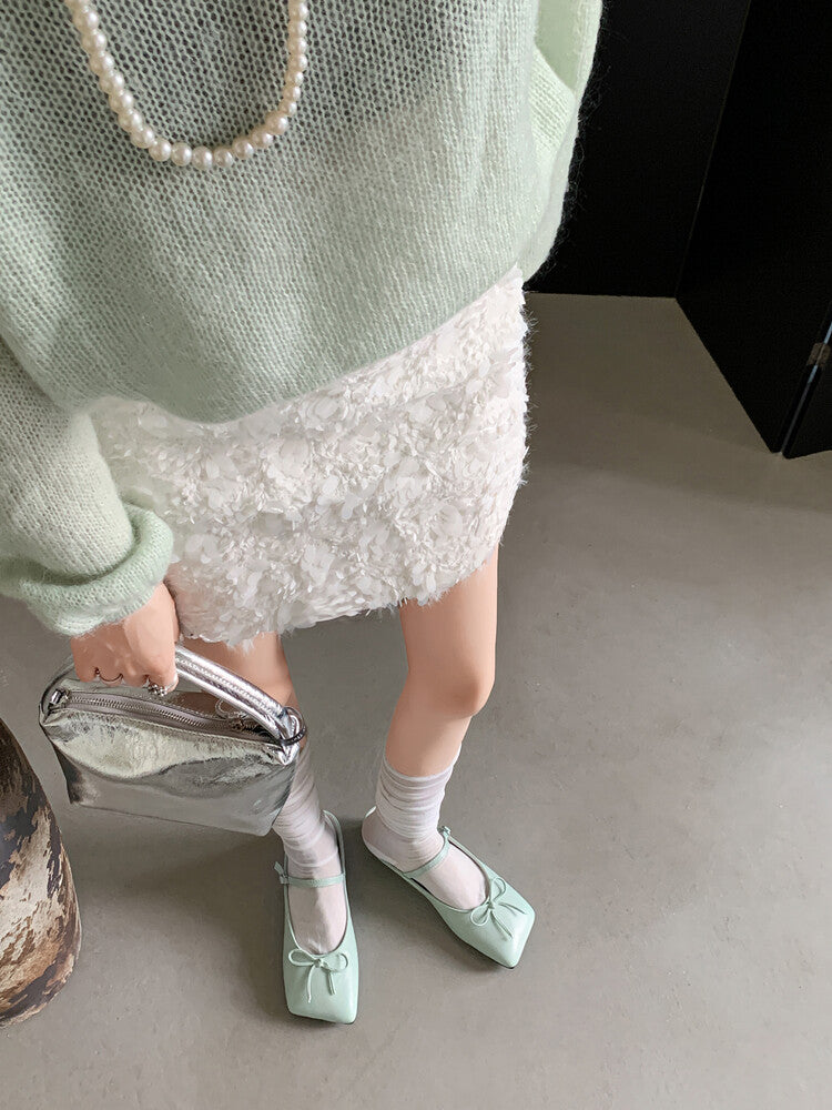 Karin Luna Hot-Selling Derivative Edition~Comes with data plan included Must-have Butterfly Knot Closed-Toe Height-Increasing Slippers