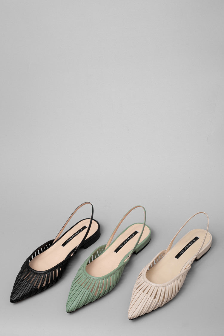 Karin Luna Bestseller Spot Goods French Retro Style Thin Strap Flat Heel Closed Toe Slippers