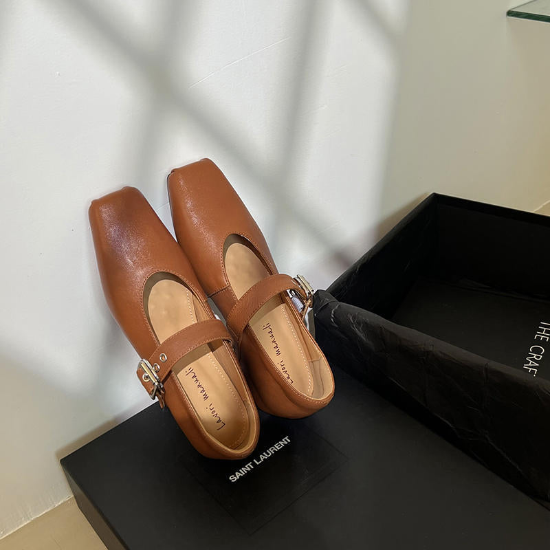 Karin Luna In Stock Spot Goods  Square Toe Internal Height Increase Detachable Bowknot